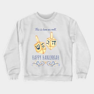 Hanukkah Watercolor D Crewneck Sweatshirt